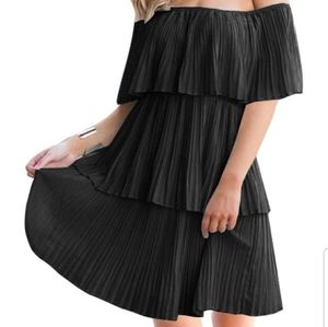 Off the Shoulder Black Dress